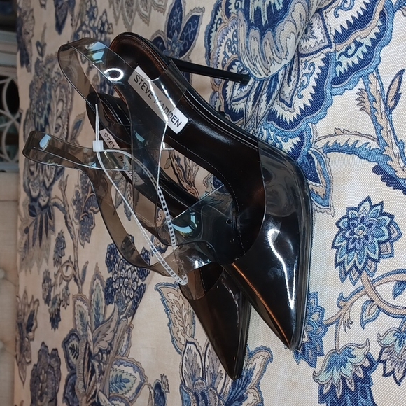 Steve Madden Shoes Steve Madden Vienne Clear Black Strappy High